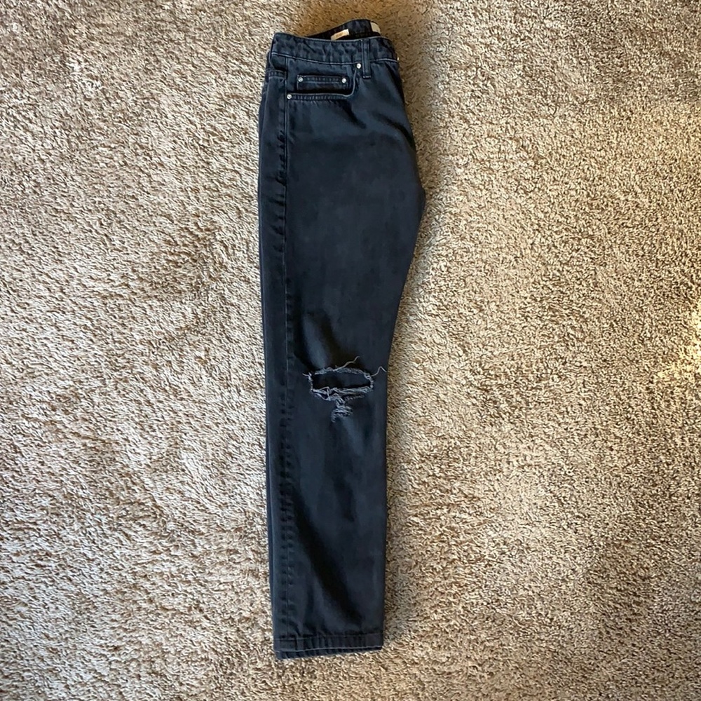 TOPMAN ripped skinny jeans BLK - Picture 5 of 6